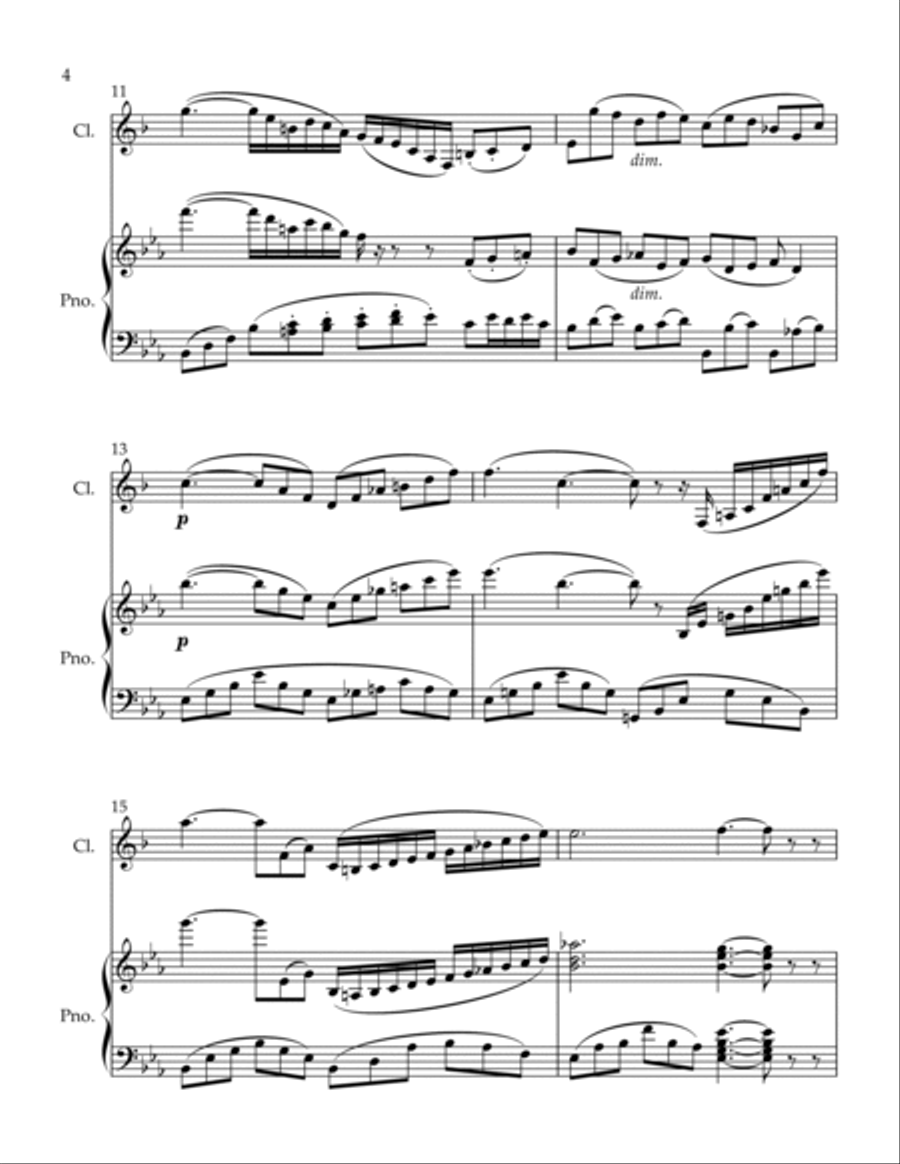 Adage Clarinet Solo scores gallery preview page 4