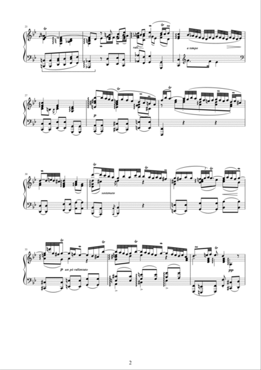 J.S.Bach - Concerto no.1 in D minor BWV1052 -2 Adagio - Piano version Piano Solo scores gallery preview page 2