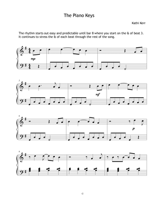 Book cover for Piano solo late beginner - The Piano Keys