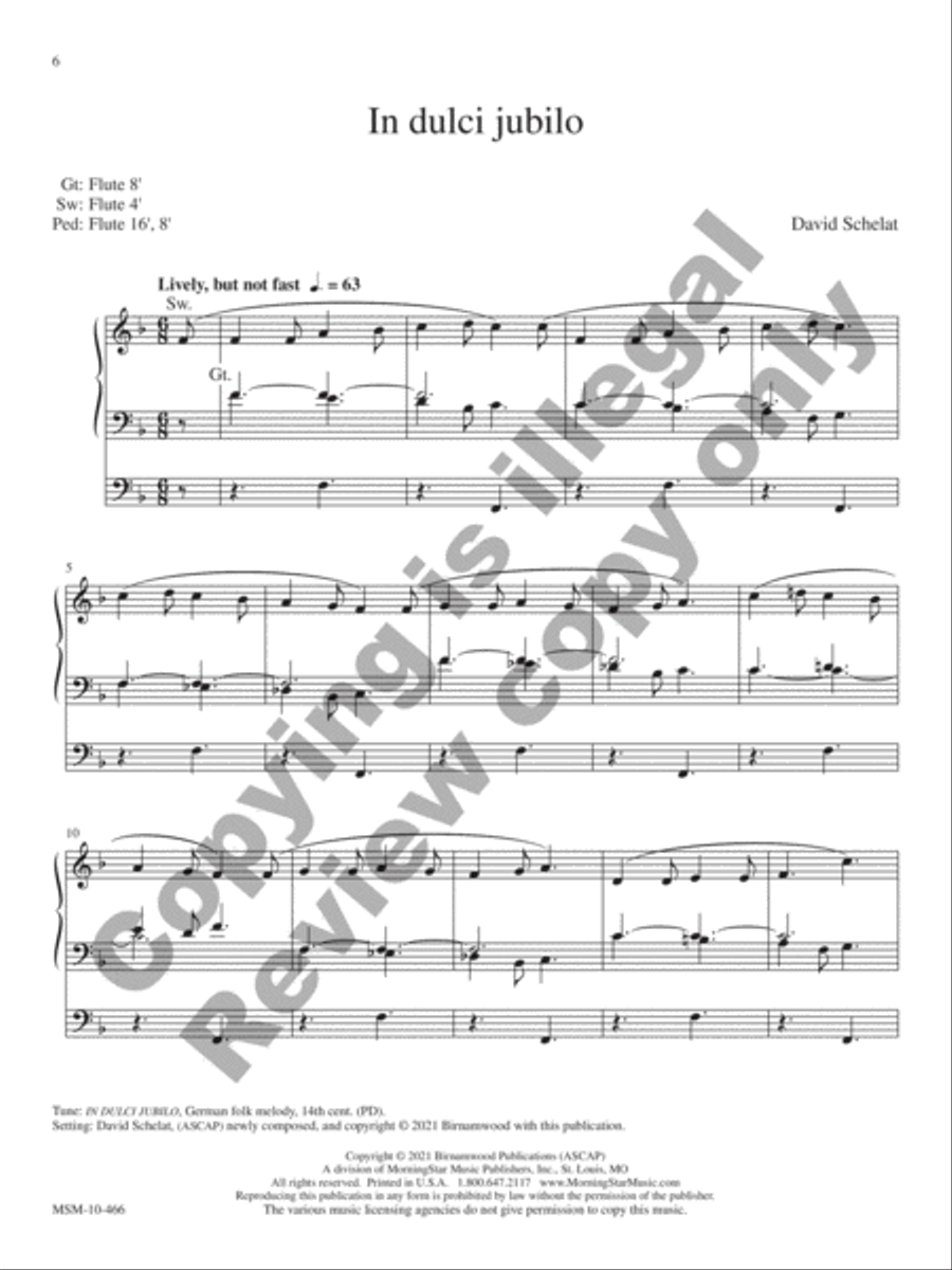 In dulci jubilo In dulci jubilo Organ scores gallery preview page 5