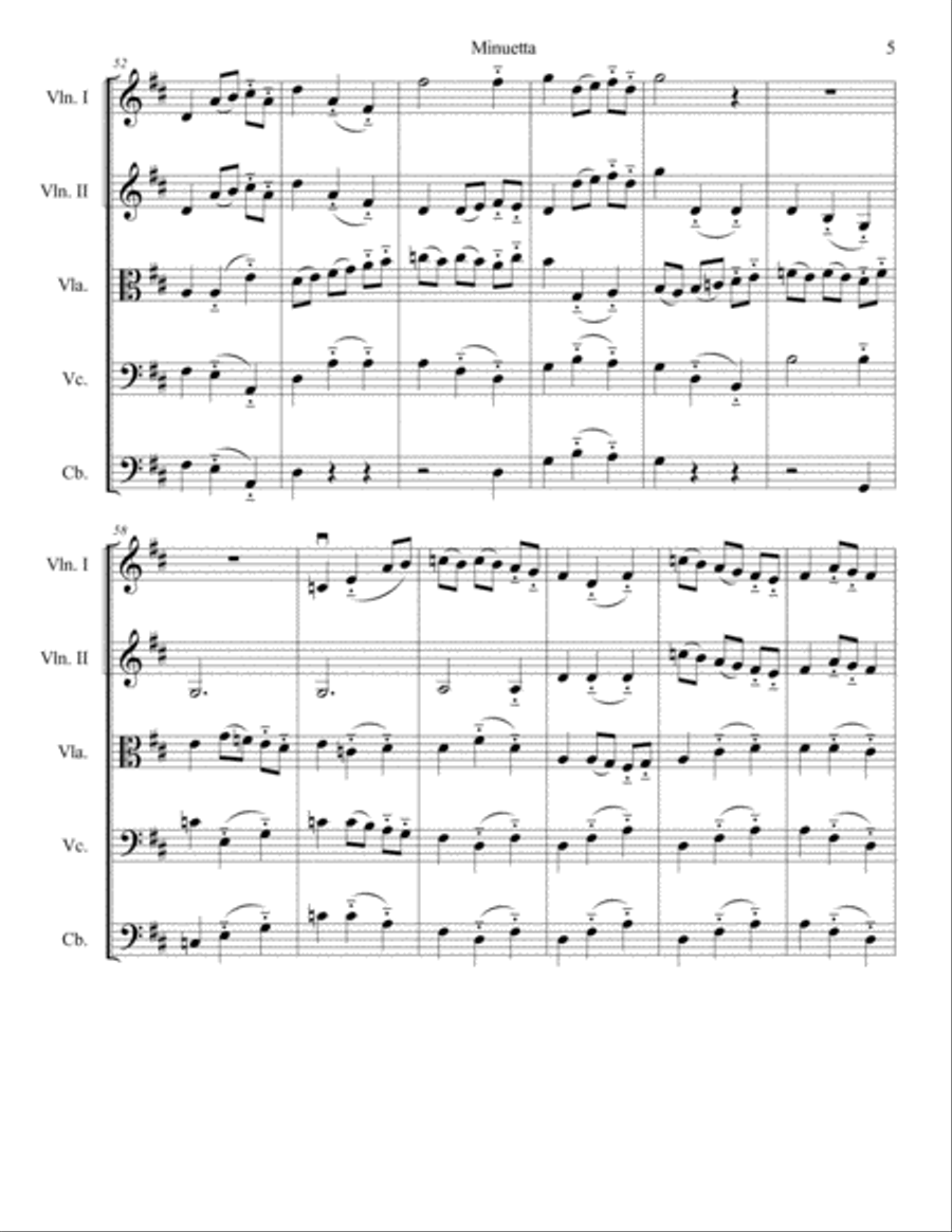 Minuetta String Orchestra scores gallery preview page 5