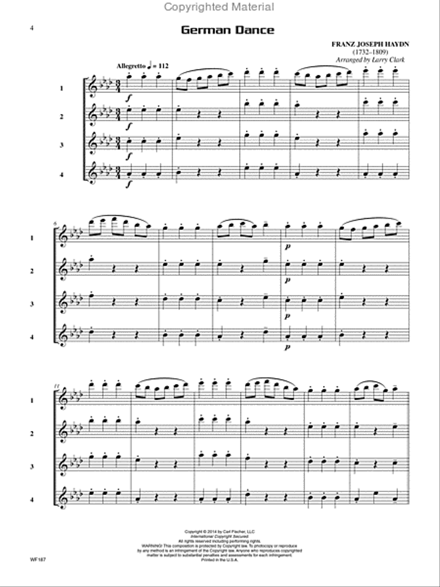 Compatible Quartets for Winds Flute scores gallery preview page 2