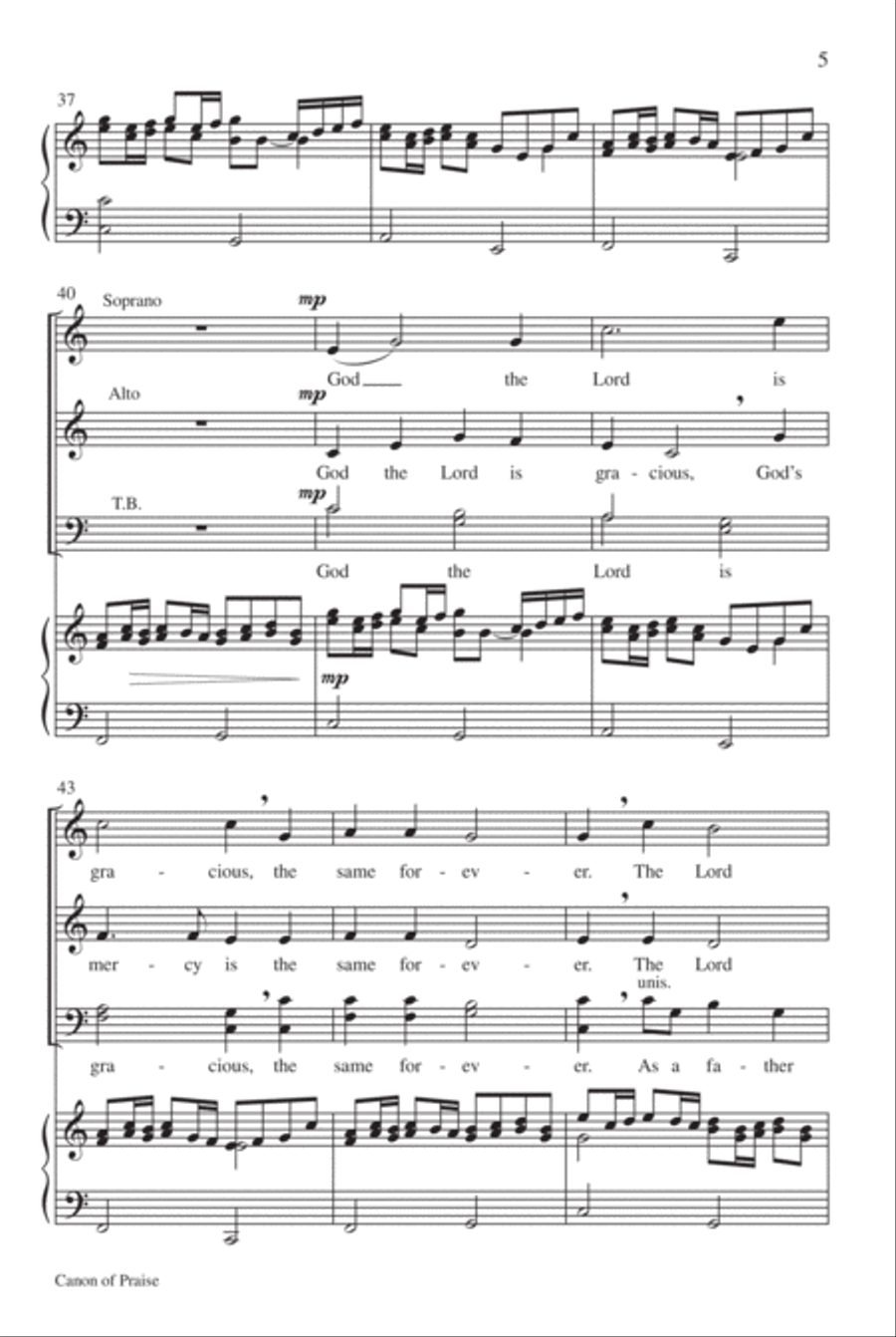 Canon of Praise Canon of Praise 4-Part scores gallery preview page 6