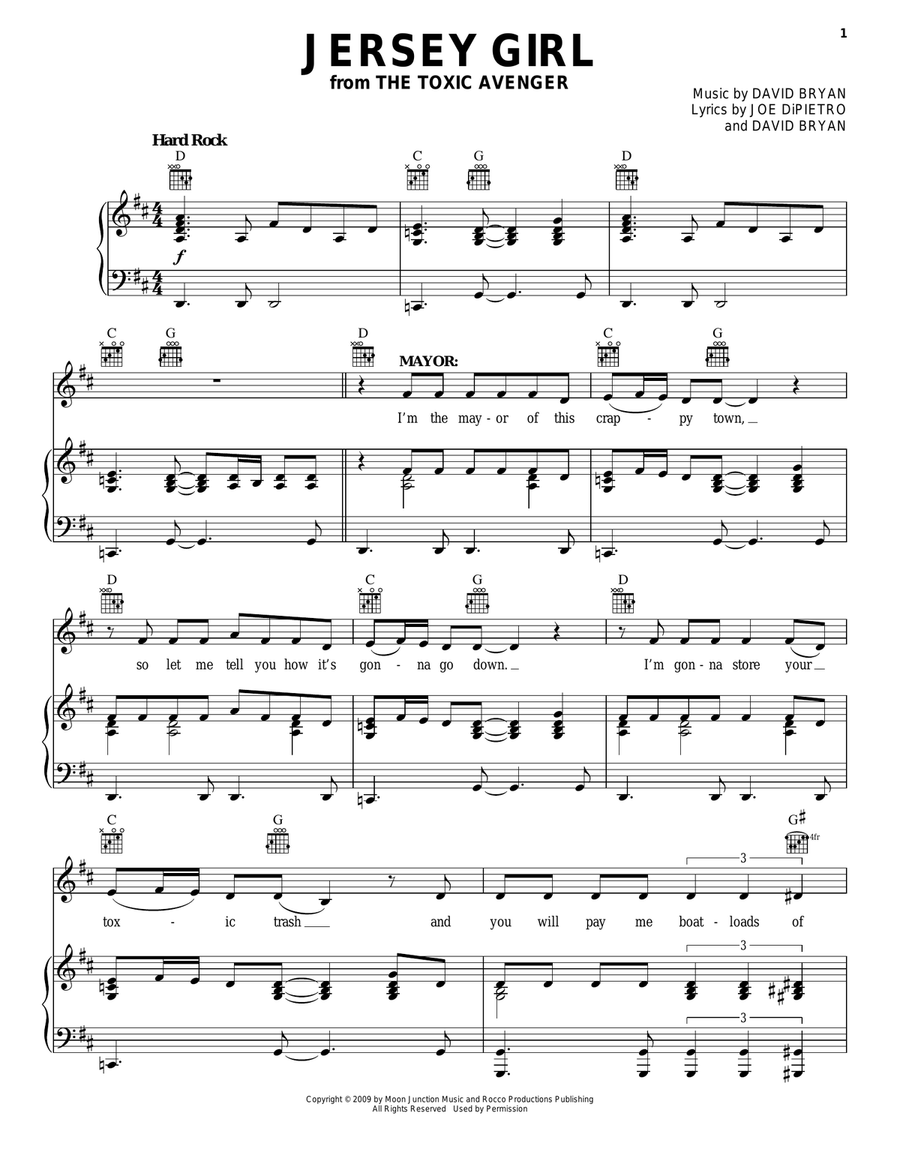 Jersey Girl Guitar scores gallery preview page 1