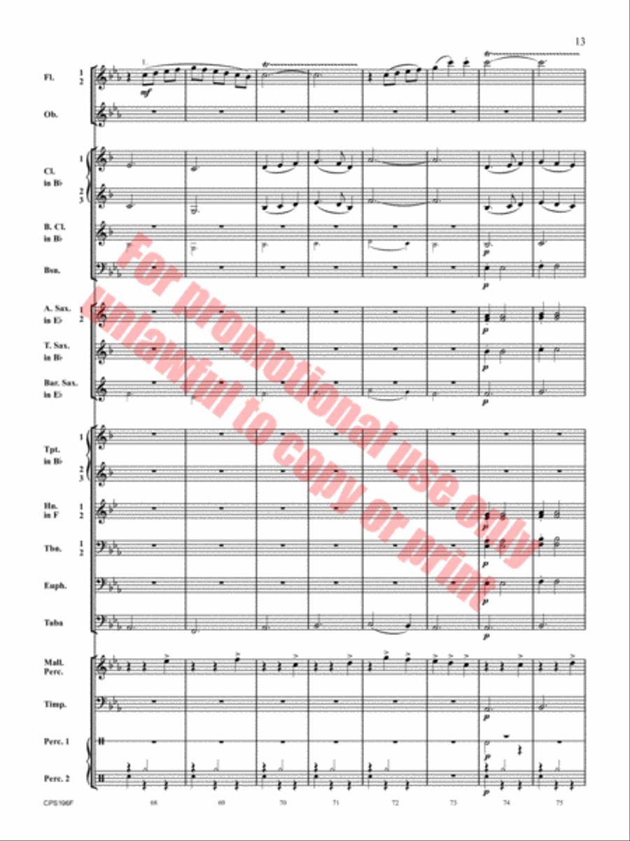 If I Could Fly Concert Band scores gallery preview page 14