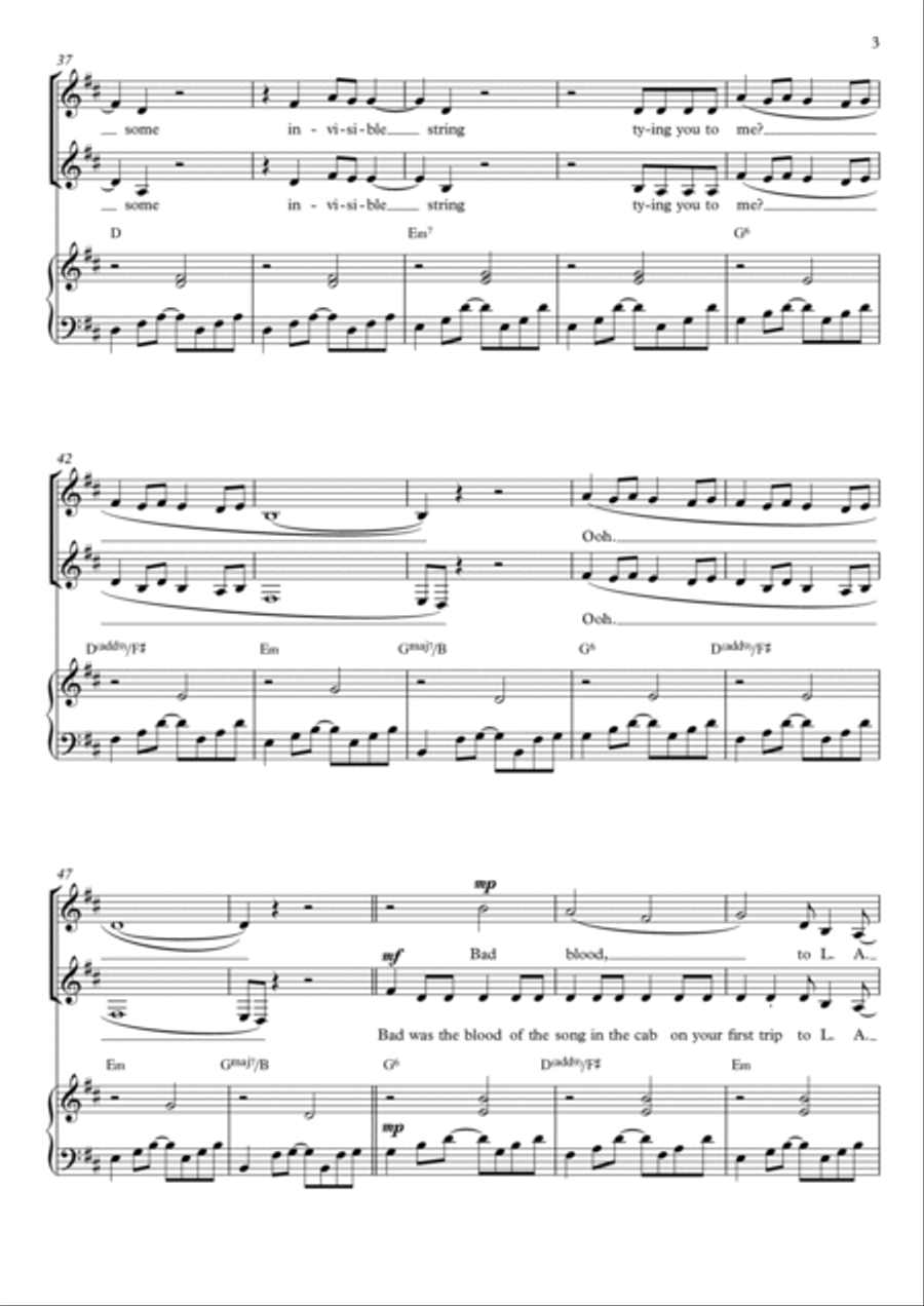 Invisible String High Voice scores gallery preview page 3
