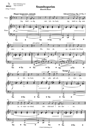 Stambogsrim, Op. 25 No. 3