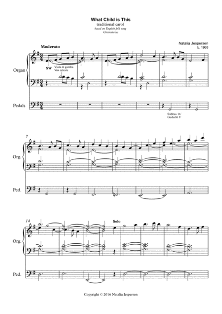 What Child is This Organ Solo scores gallery preview page 1