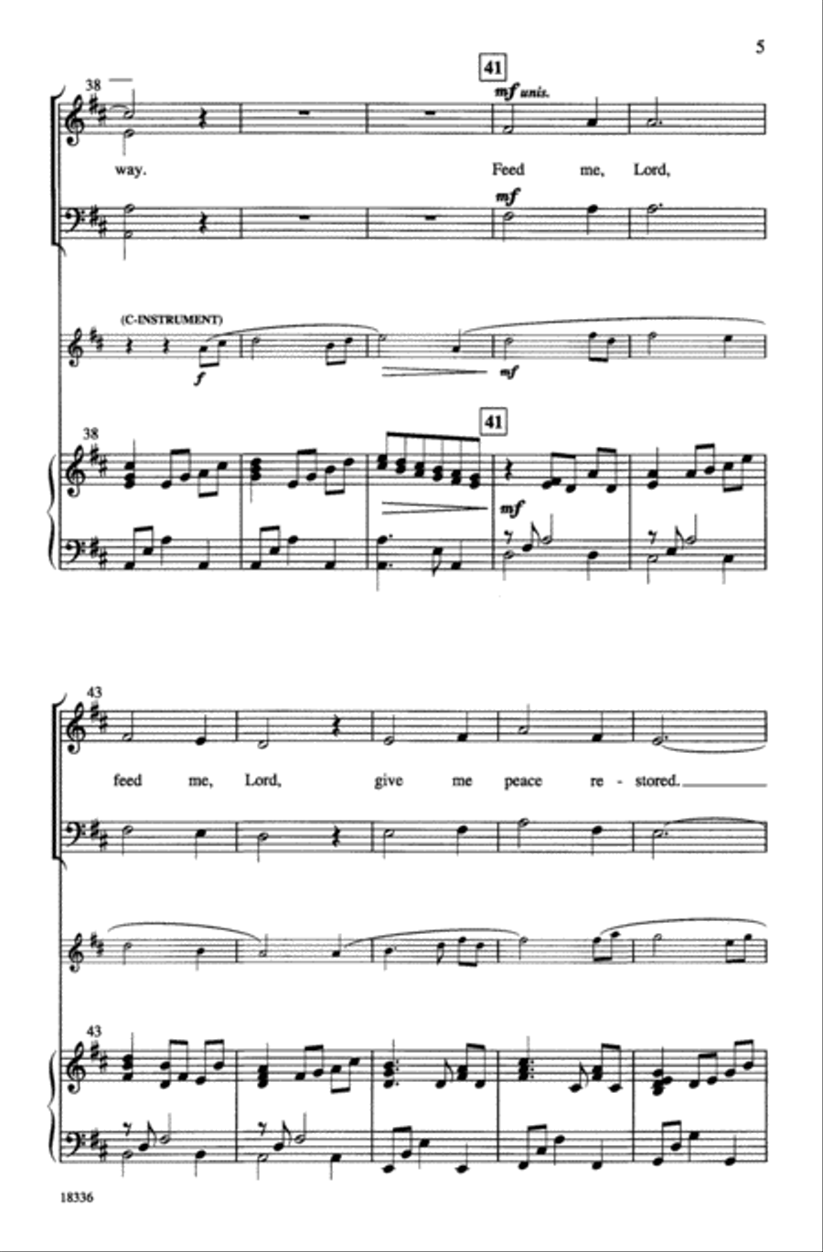 Feed Me, Lord 3-Part scores gallery preview page 5