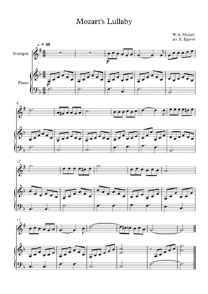 Mozart's Lullaby, For Trumpet & Piano
