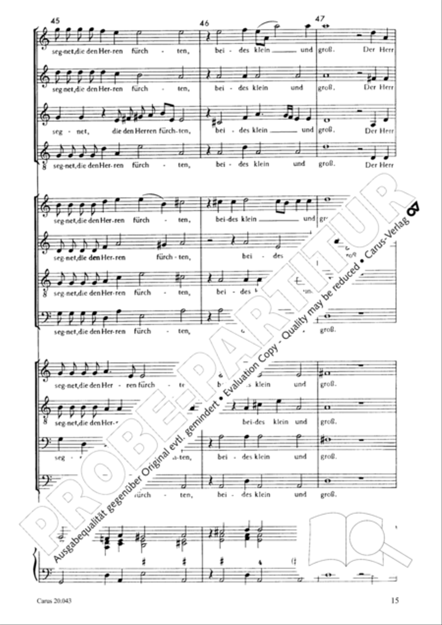 Nicht uns, Herr, sondern deinen Namen 4-Part scores gallery preview page 16