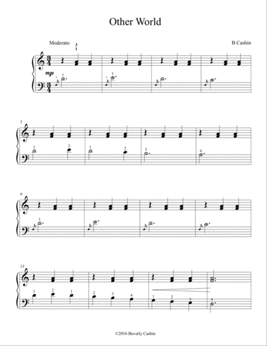 Other World Other World Piano Solo scores gallery preview page 1