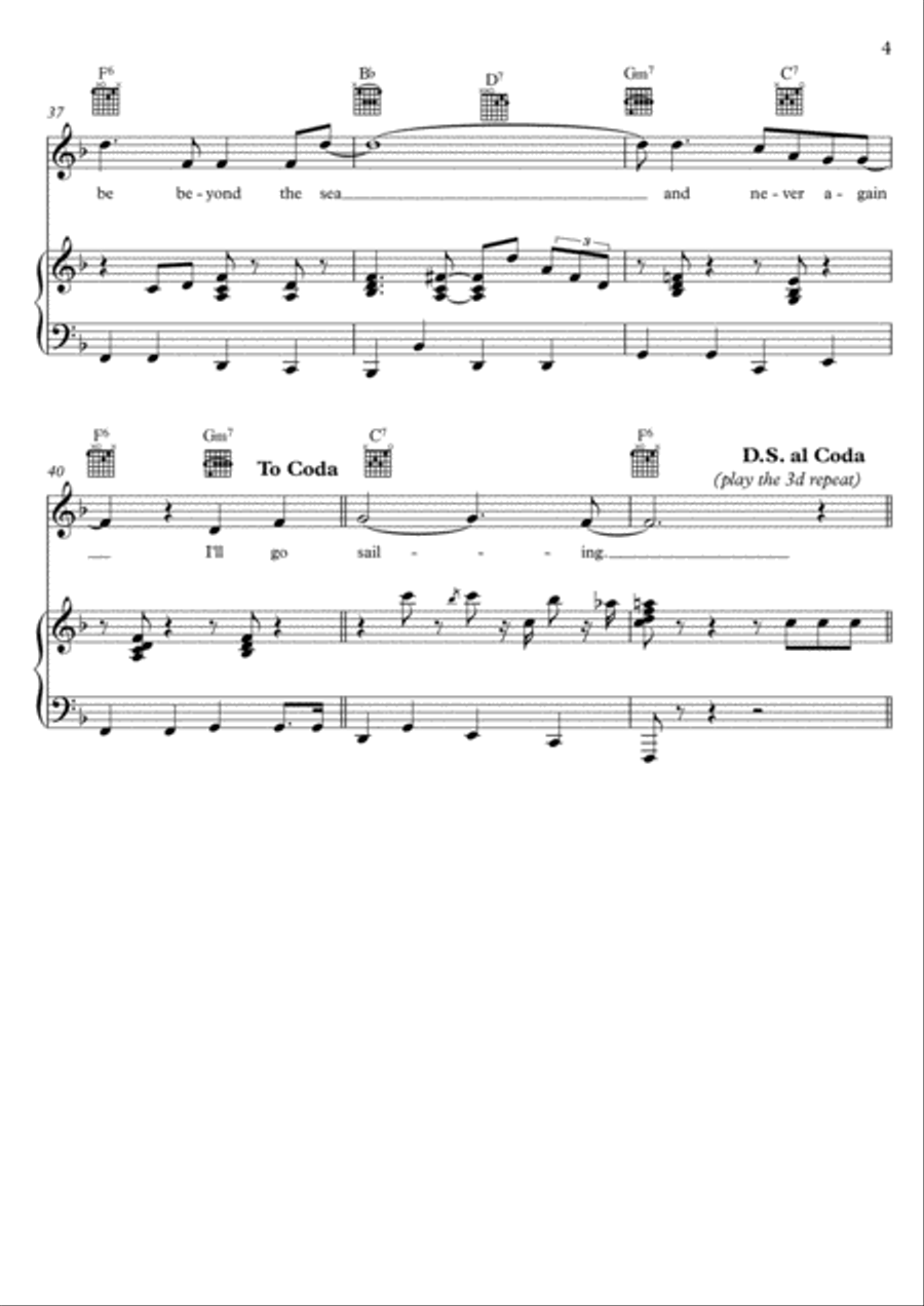 Beyond The Sea Voice scores gallery preview page 4