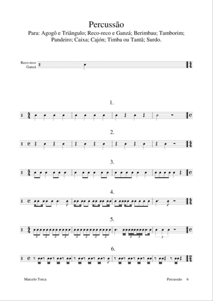 Percussão Percussão Percussion scores gallery preview page 6