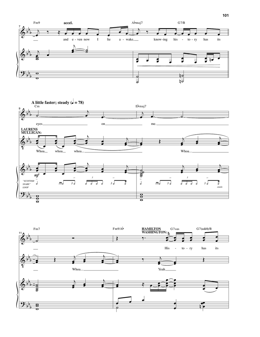 History Has Its Eyes On You (from Hamilton) Piano, Vocal scores gallery preview page 2