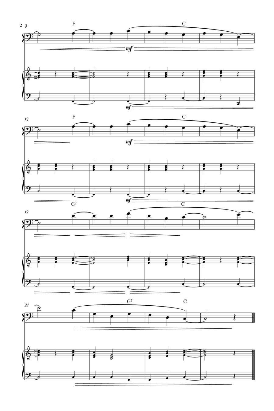 Silent Night Bassoon scores gallery preview page 2