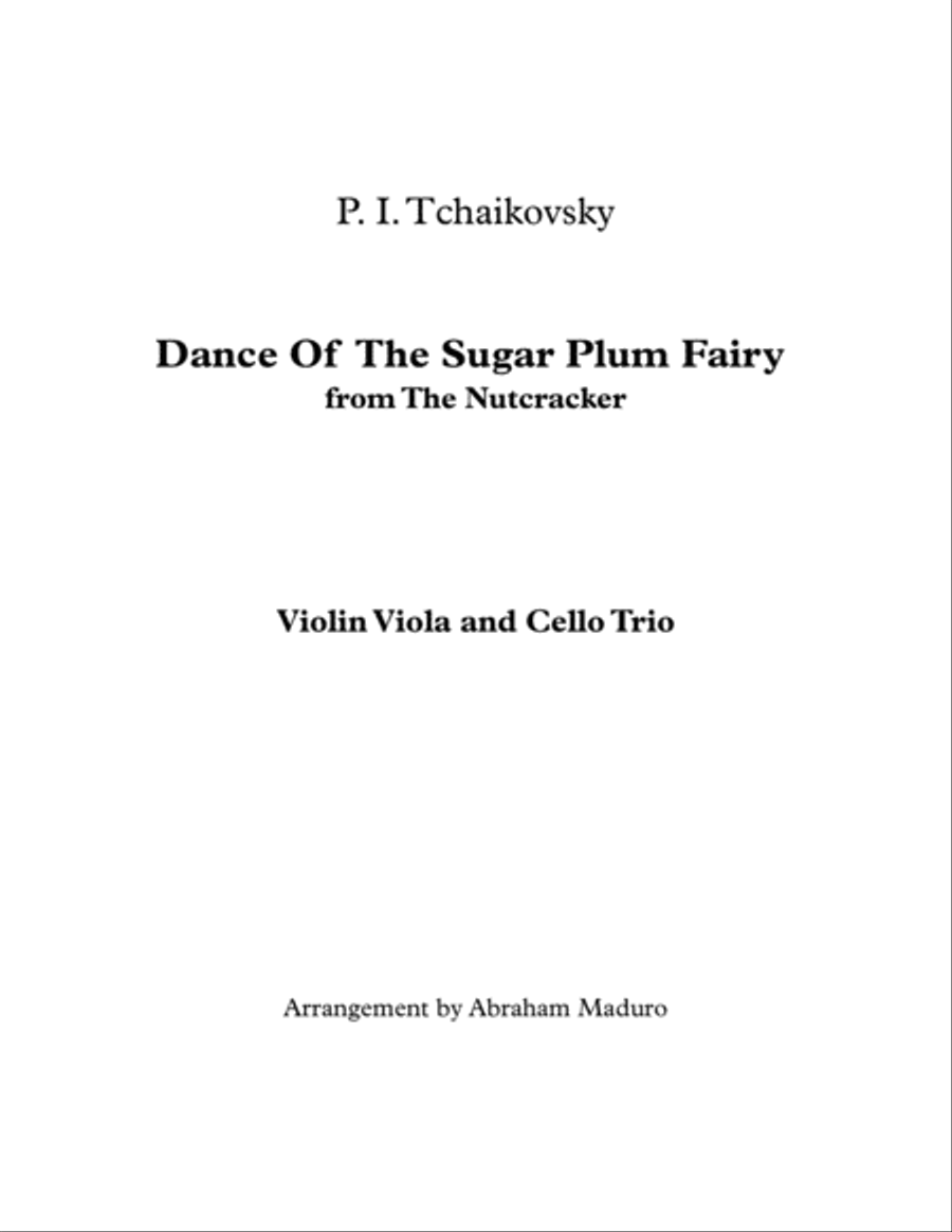Dance of The Sugar Plum Fairy from The Nutcracker Violin Viola Cello Trio String Trio scores gallery preview page 1