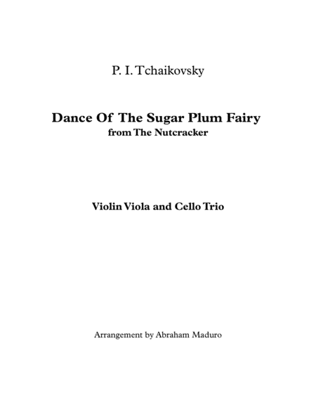 Dance of The Sugar Plum Fairy from The Nutcracker Violin Viola Cello Trio image number null