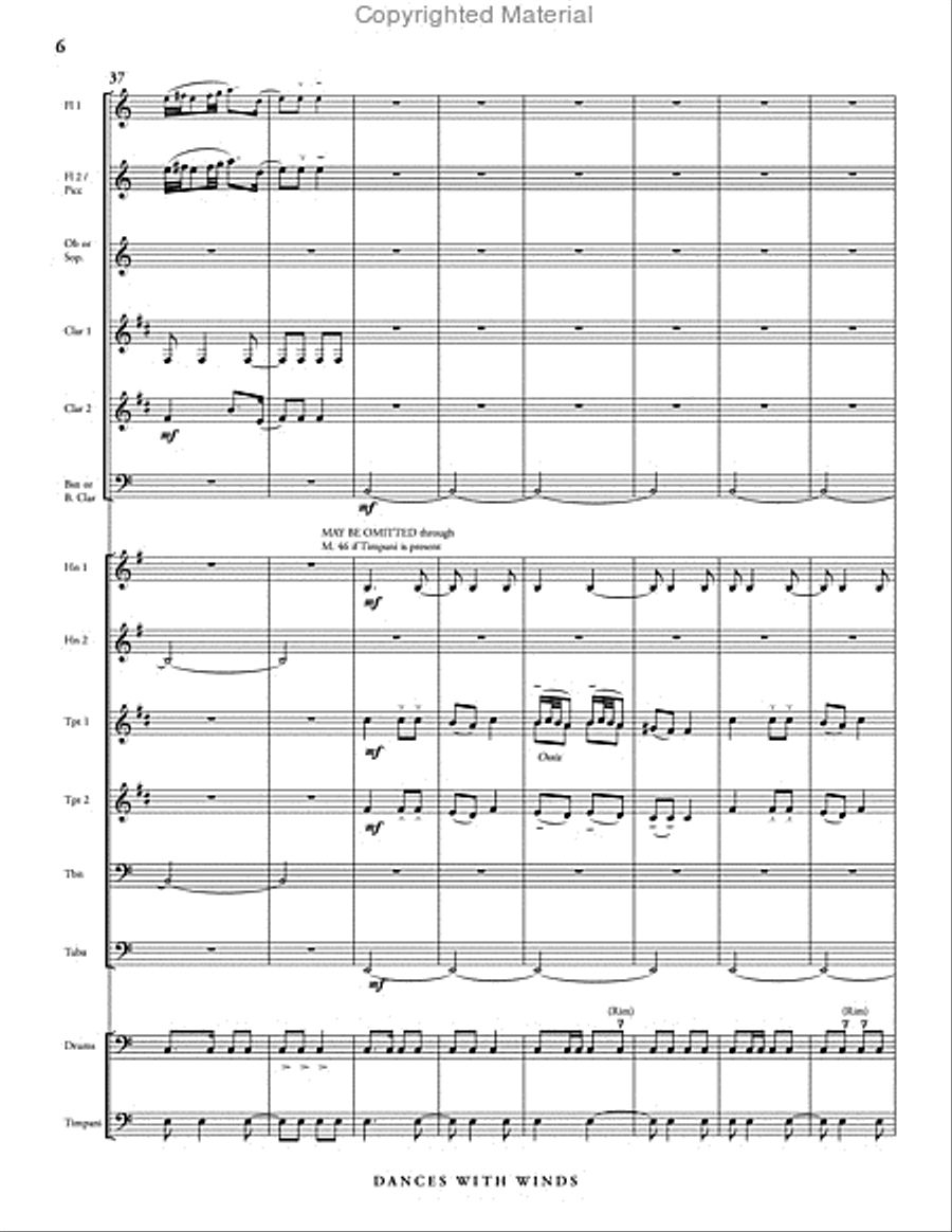 Dances with Winds Dances with Winds Concert Band scores gallery preview page 7