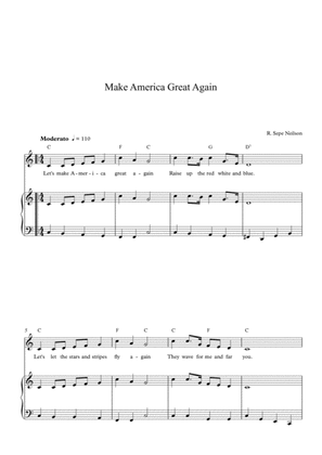 Make America Great Again Sheet Music with Lyrics