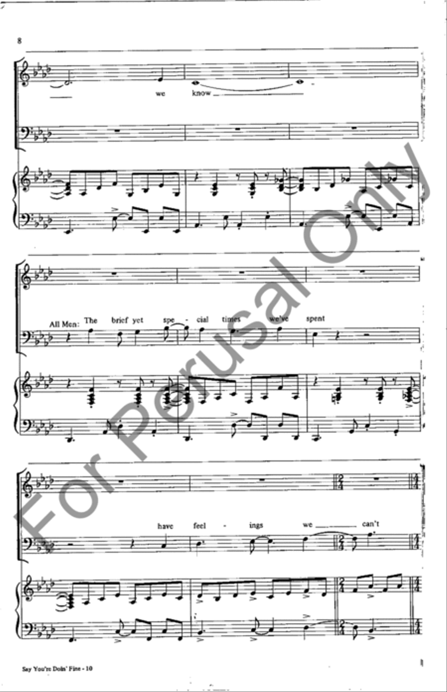 Say You're Doin' Fine 4-Part scores gallery preview page 8