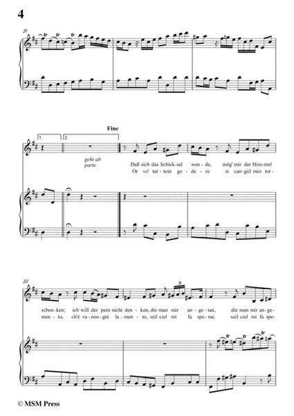 Handel-Non ha più che temere,from 'Giulio Cesare',in D Major,for Voice and Piano image number null