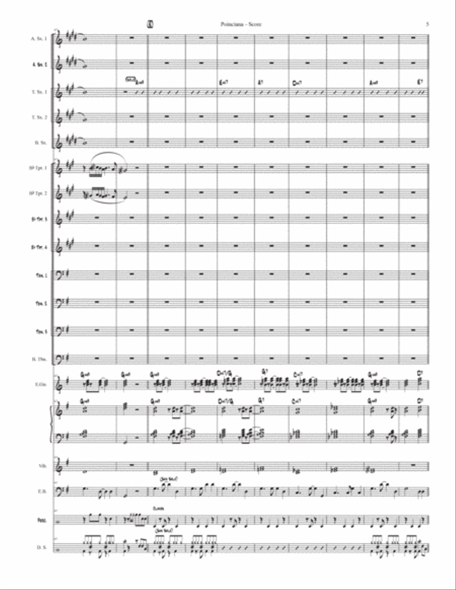 Poinciana (song Of The Tree) Jazz Ensemble scores gallery preview page 5