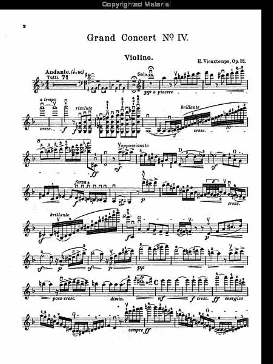 Violin Concerto No. 4, Op. 31 Small Ensemble scores gallery preview page 3