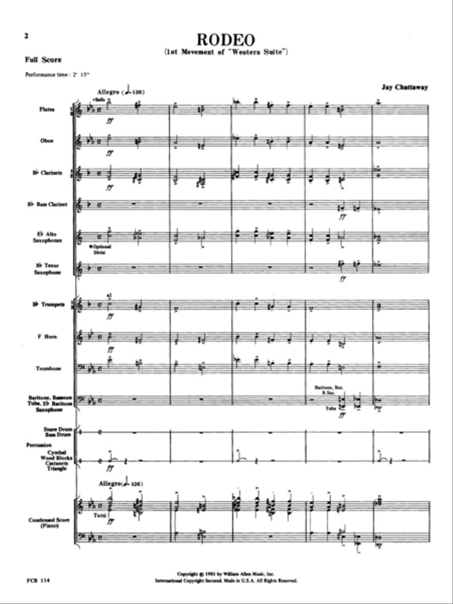 Rodeo Concert Band scores gallery preview page 2