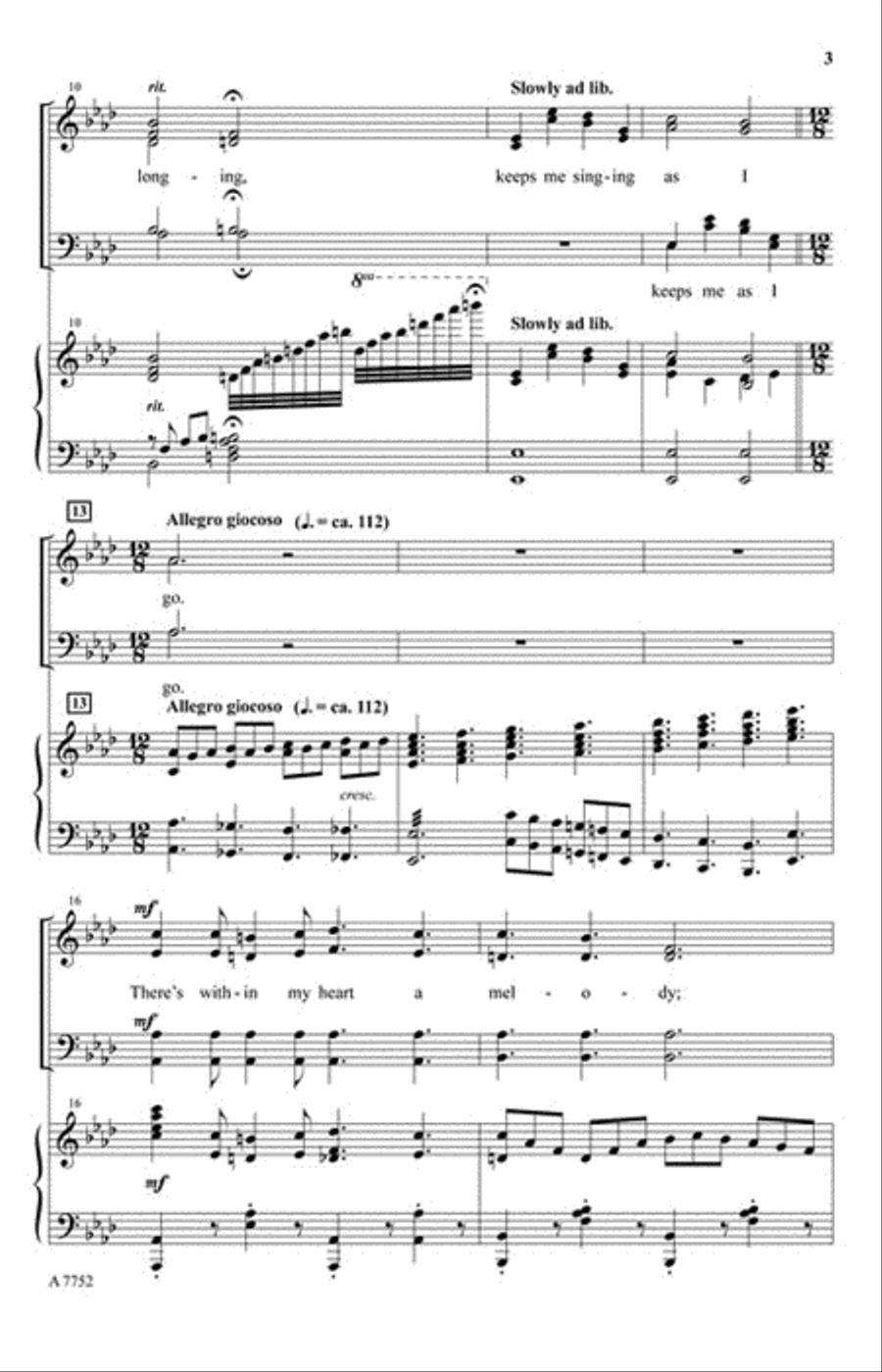 Jesus Keeps Me Singing 4-Part scores gallery preview page 3