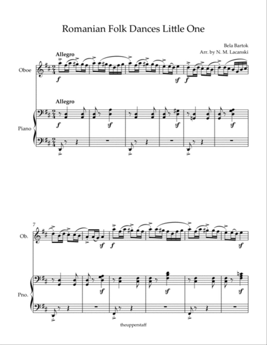 Romanian Folk Dances Little One Piano scores gallery preview page 2