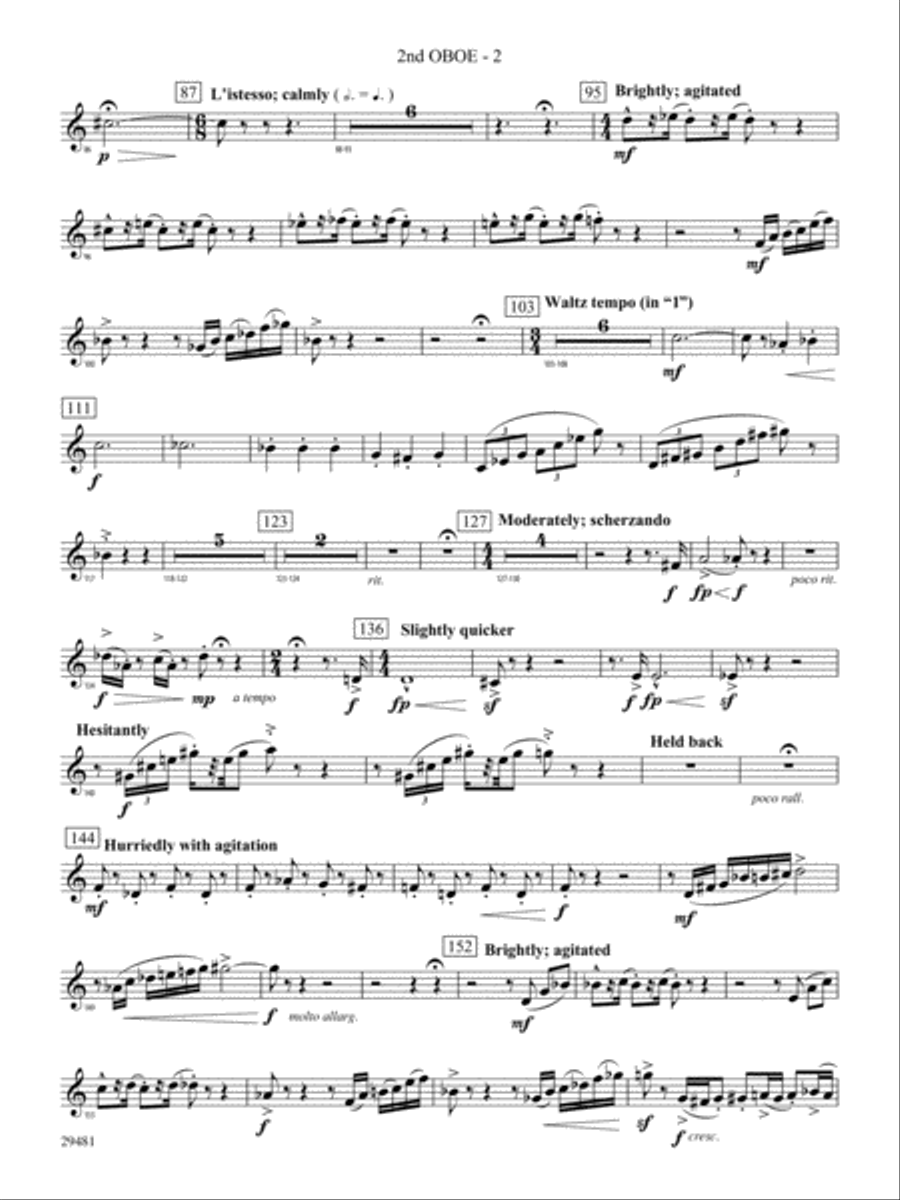 Casey at the Bat: 2nd Oboe Concert Band scores gallery preview page 2