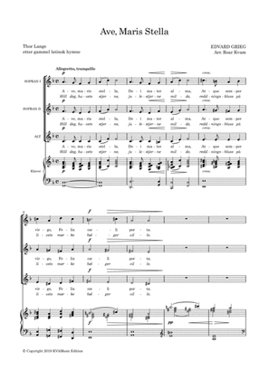 Grieg: Ave, Maris Stella (SSA choir and Piano)
