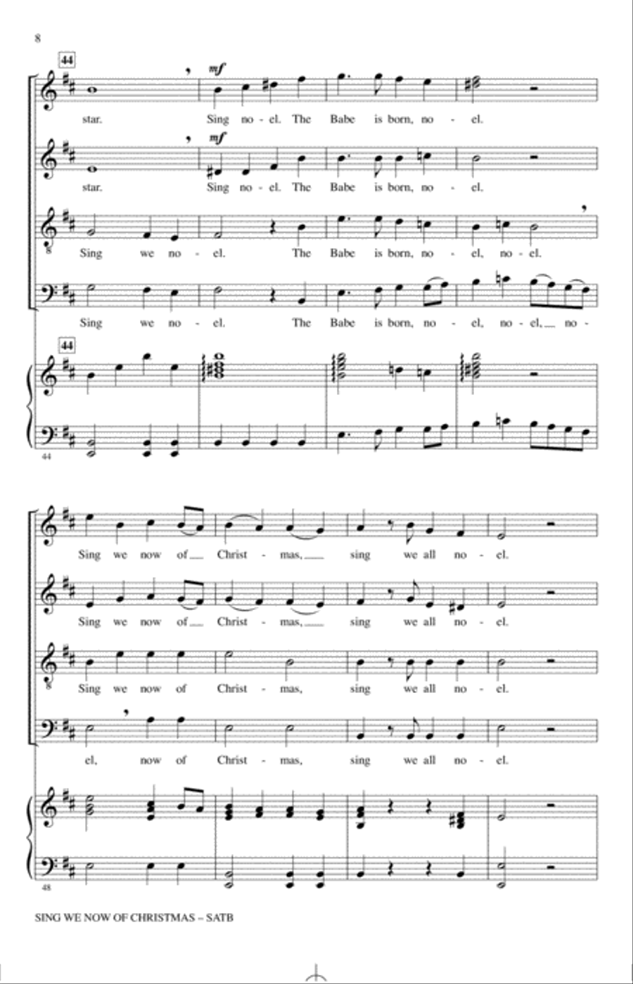 Sing We Now Of Christmas ("Noel Nouvelet") (arr. Audrey Snyder)