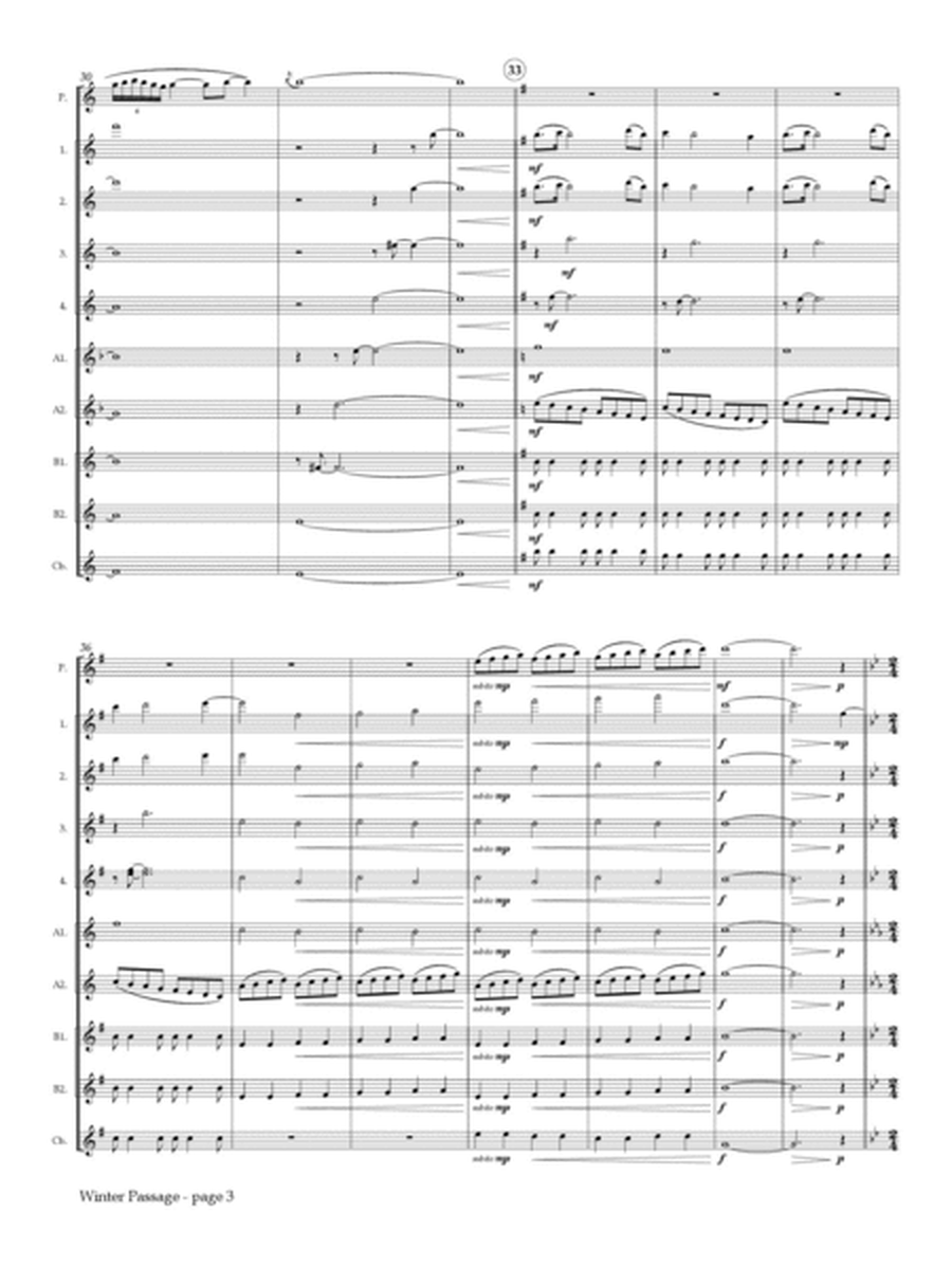 Winter Passage for Flute Choir