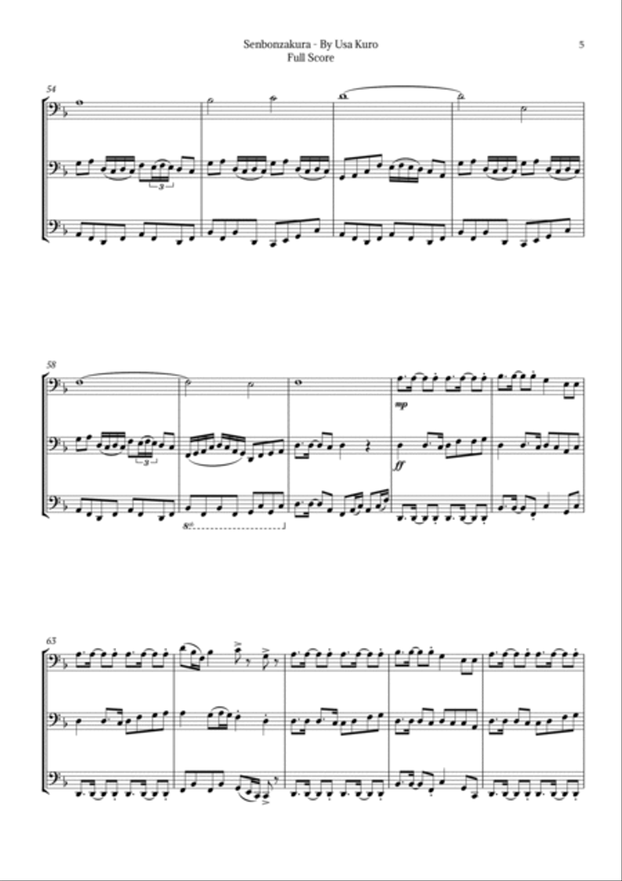 Senbonzakura Chamber Music scores gallery preview page 5