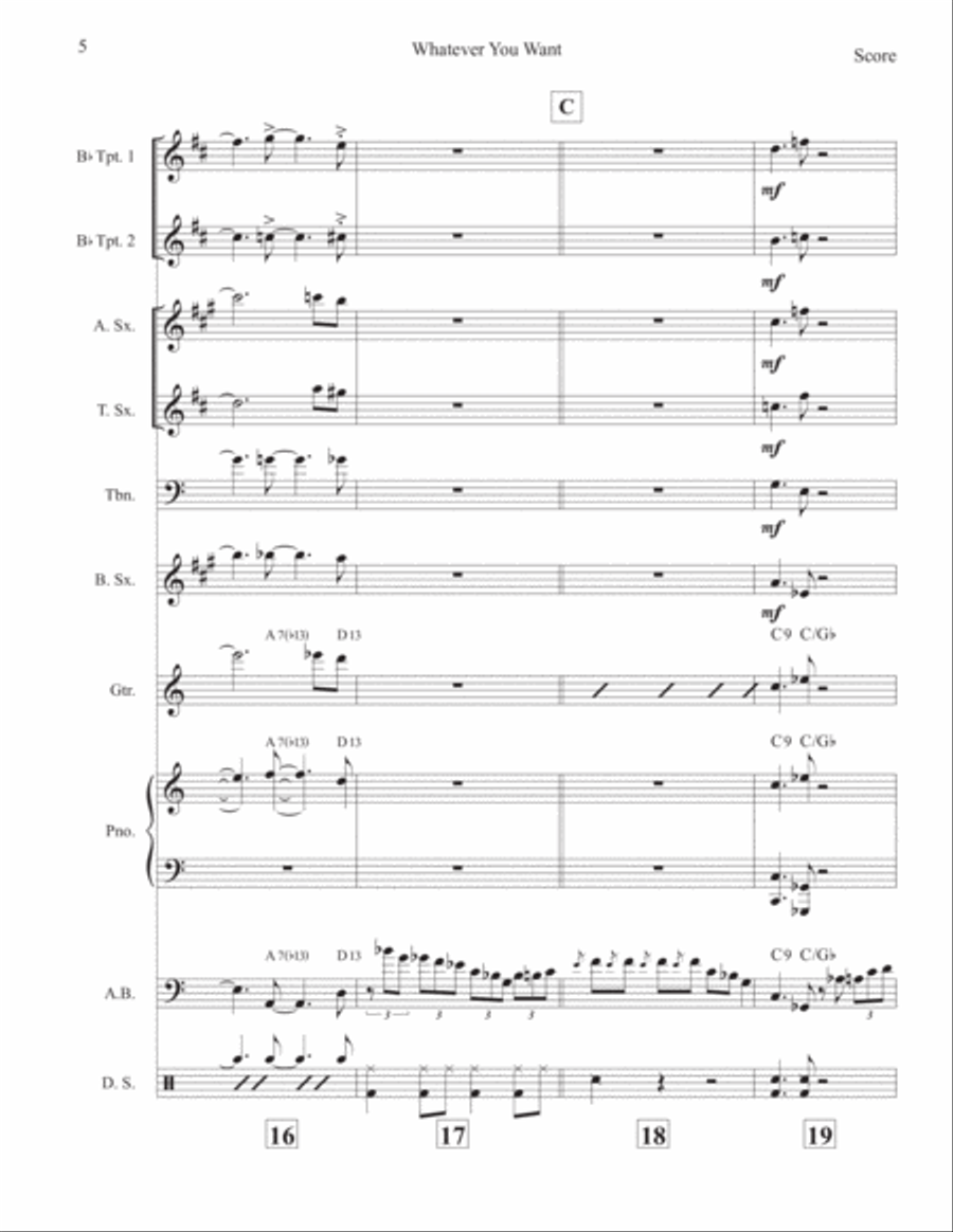 Whatever You Want Whatever You Want Jazz Ensemble scores gallery preview page 5