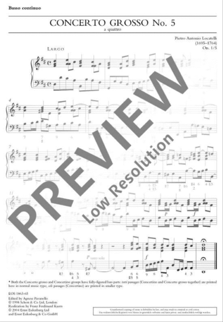 Concerto Grosso Concerto Grosso Basso Continuo scores gallery preview page 2