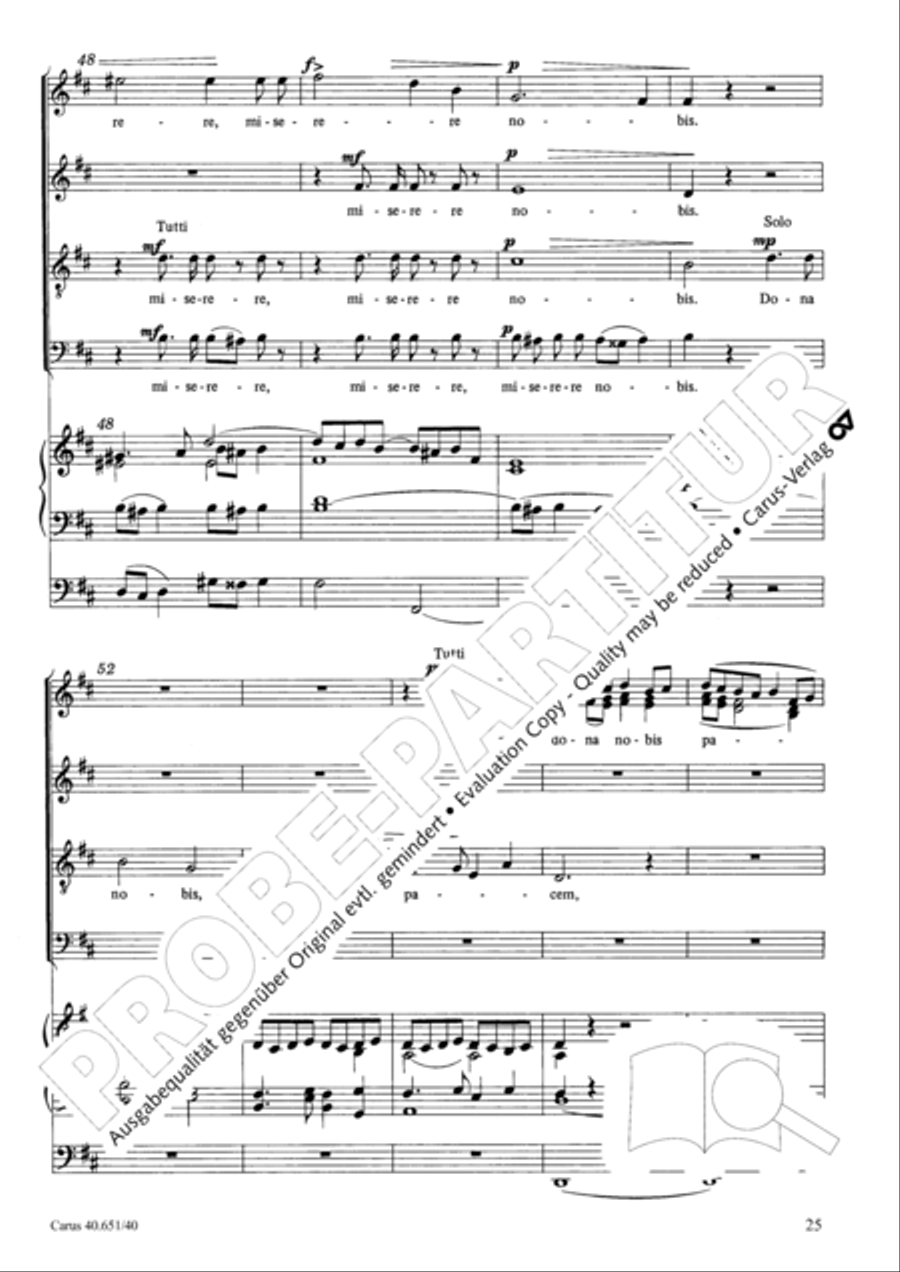 Sanctus, Benedictus and Agnus Dei 4-Part scores gallery preview page 26
