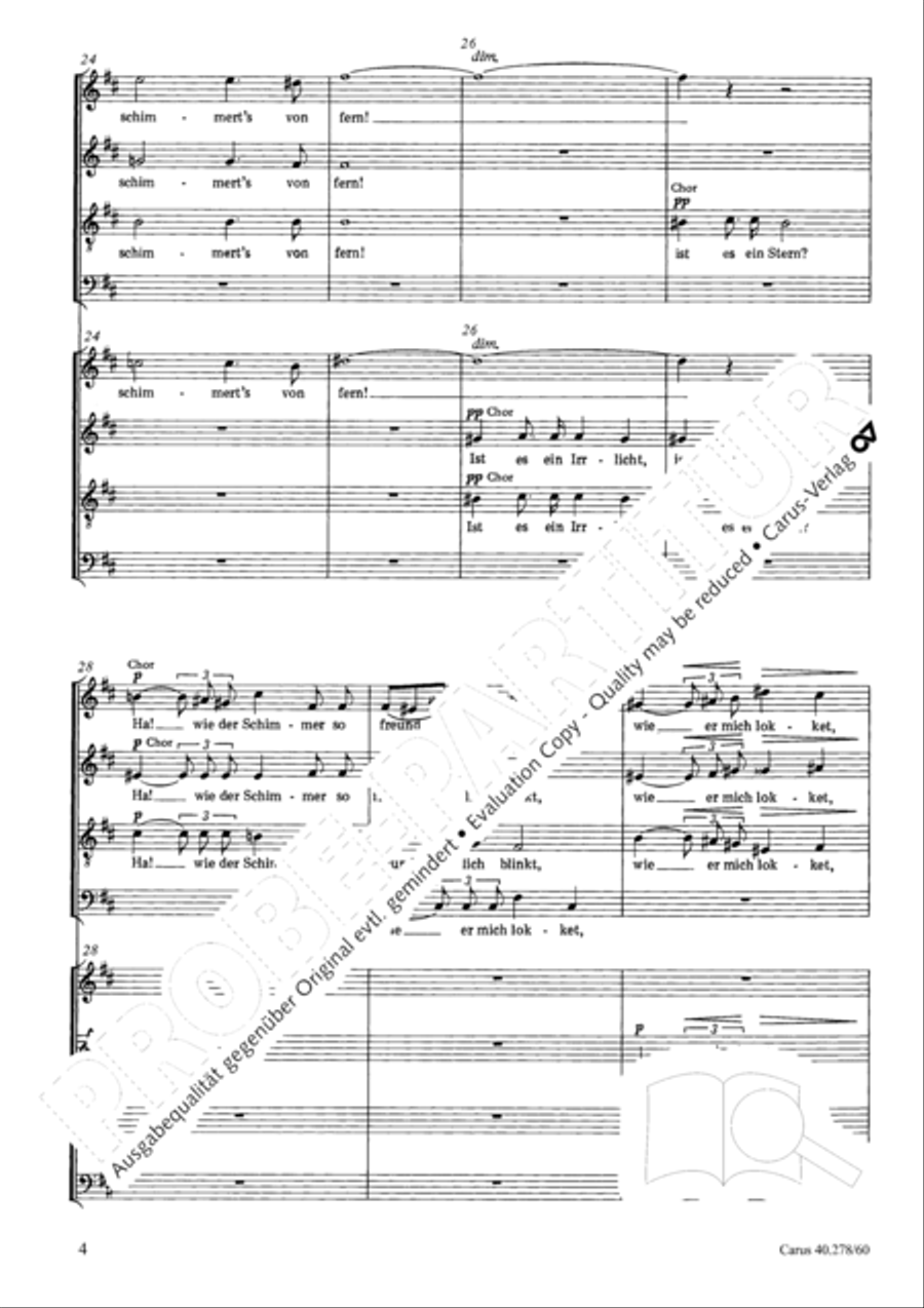 Ungewisses Licht 4-Part scores gallery preview page 5