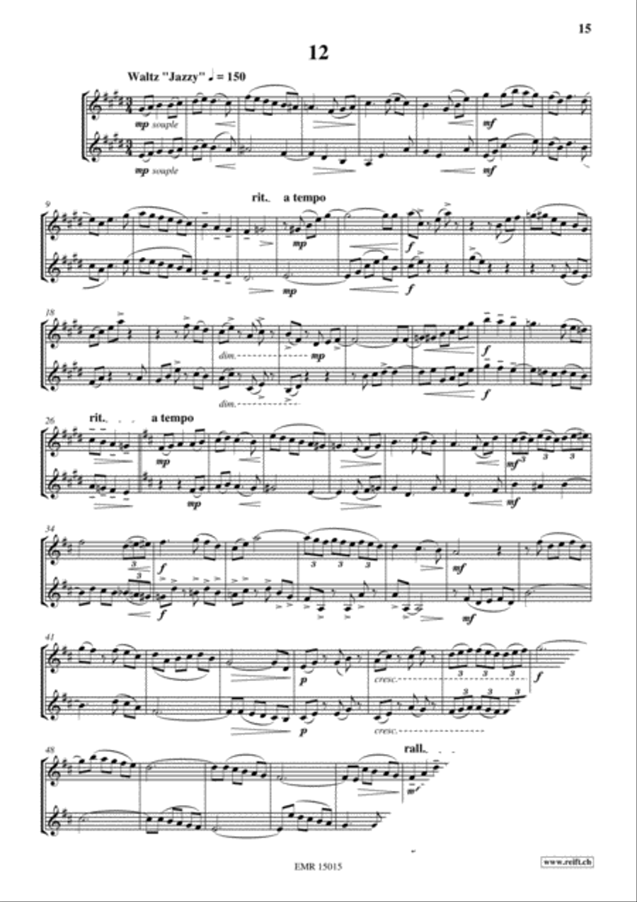 12 Duets for Eb Horns Brass Duet scores gallery preview page 14