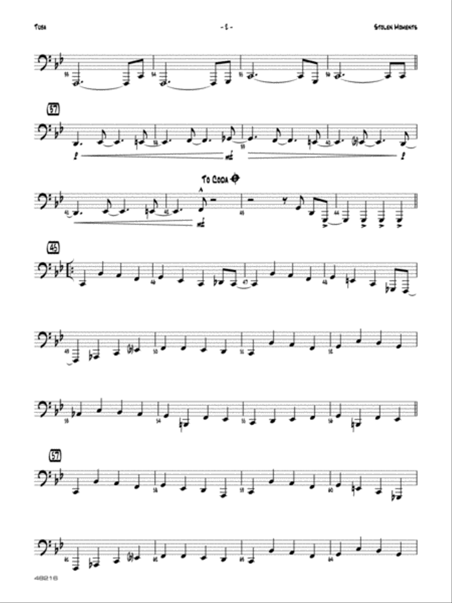Stolen Moments: Tuba Jazz Ensemble scores gallery preview page 2