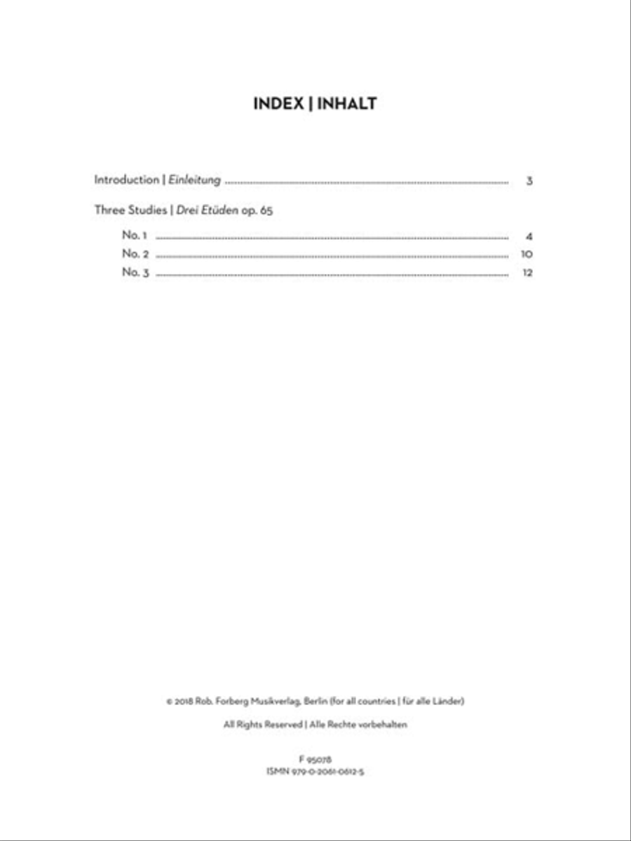 Three Studies for Piano, Op. 65 Piano Method scores gallery preview page 2