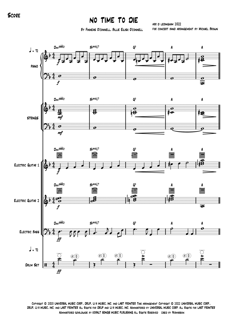 No Time To Die Small Ensemble scores gallery preview page 1