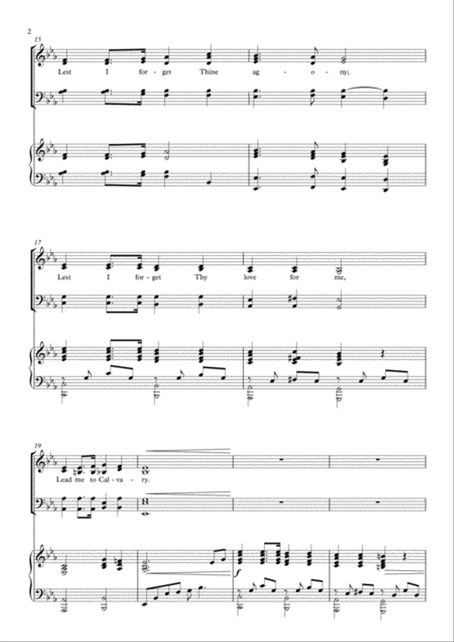 Lead Me To Calvery 4-Part scores gallery preview page 2