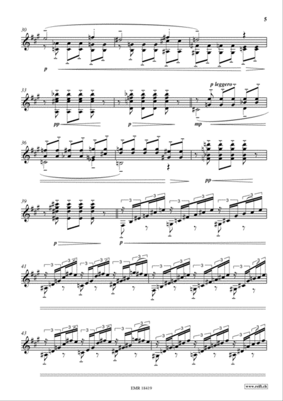 Reverie Classical Guitar scores gallery preview page 5