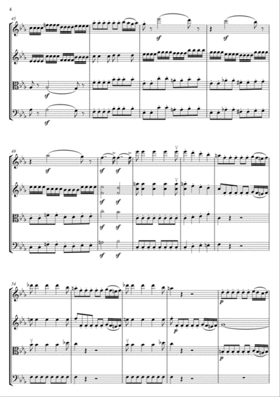 Mozart Masterpiece Collection String Quartet scores gallery preview page 5