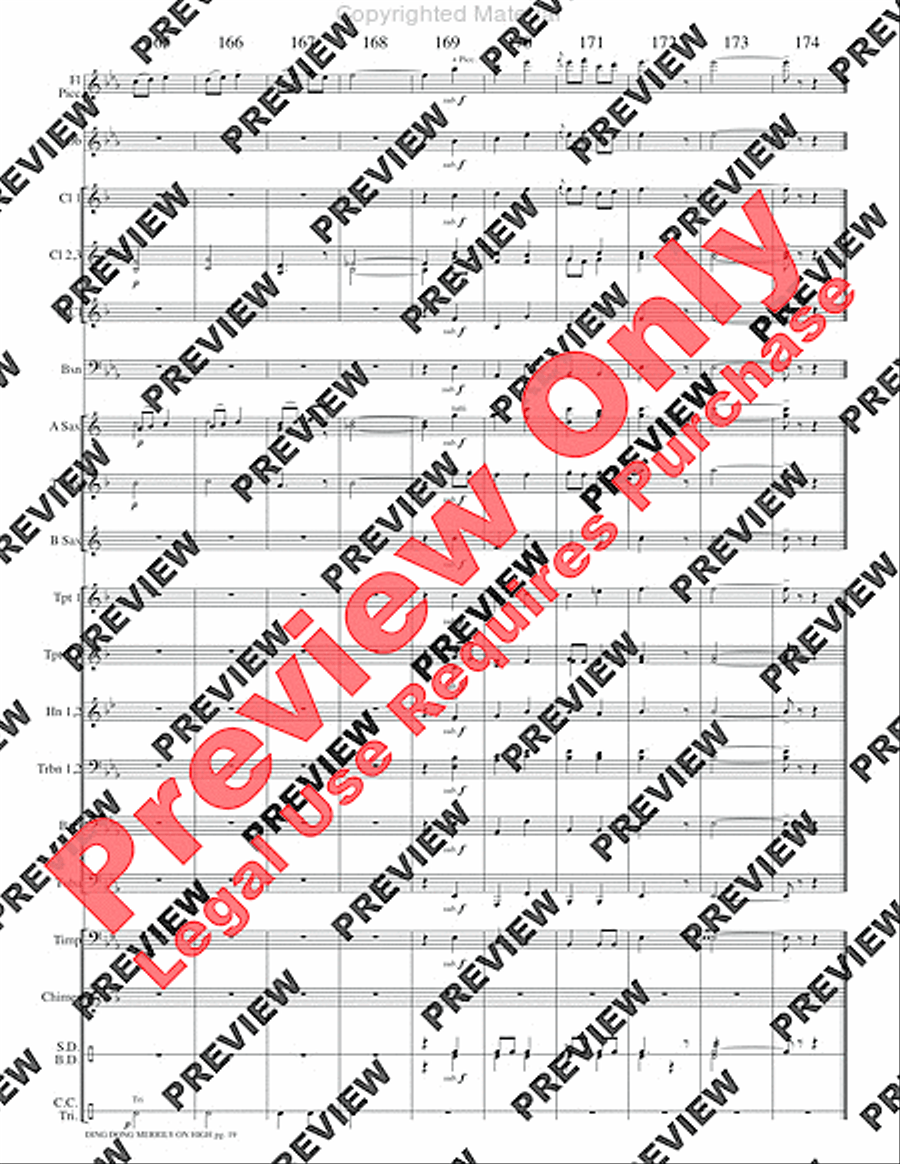 Ding Dong Merrily on High Concert Band scores gallery preview page 22