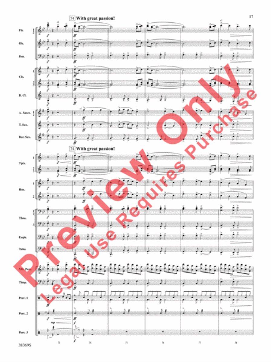 Man of La Mancha Concert Band scores gallery preview page 18