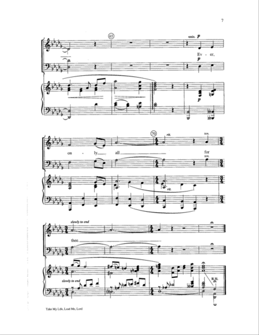 Take My Life, Lead Me, Lord 3-Part scores gallery preview page 7
